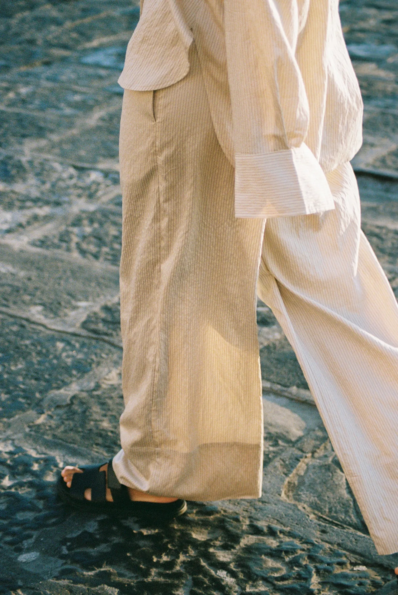ELCE Swim Bottoms-ARIES PANT - OAT STRIPE