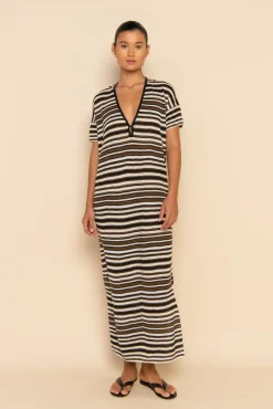 ELCE Swim Paradis|Dresses-AURA MAXI DRESS - DESERT STRIPE