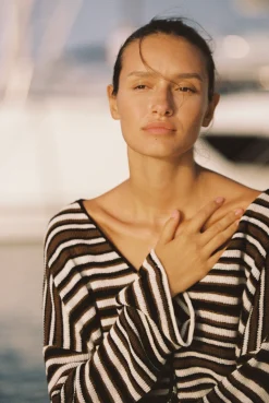 ELCE Swim Tops|Paradis-AURA SHIRT - DESERT STRIPE