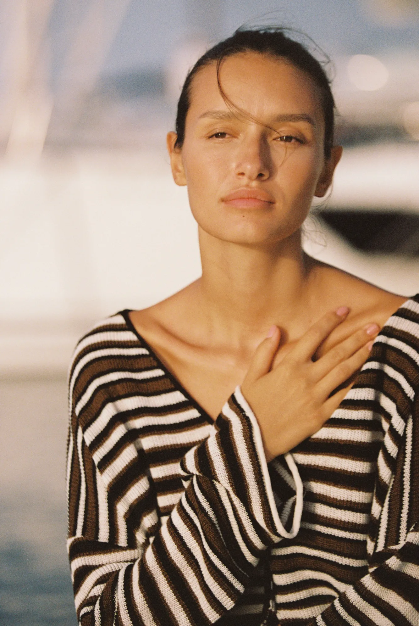 ELCE Swim Tops|Paradis-AURA SHIRT - DESERT STRIPE