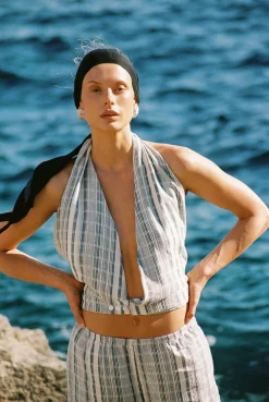 ELCE Swim Holiday Capsule|Tops-EMI HALTER TOP - WASABI