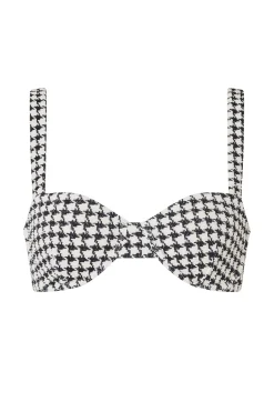 ELCE Swim Swim Tops|Escape-ESCAPE BRACUP TOP - HOUNDSTOOTH