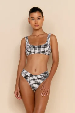 ELCE Swim Escape|Swim Tops-ESCAPE BRALETTE TOP - HOUNDSTOOTH