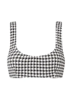 ELCE Swim Escape|Swim Tops-ESCAPE BRALETTE TOP - HOUNDSTOOTH