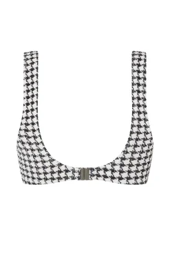 ELCE Swim Escape|Swim Tops-ESCAPE BRALETTE TOP - HOUNDSTOOTH