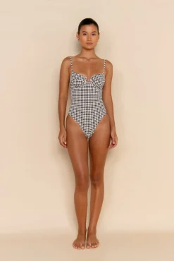 ELCE Swim Escape|One Pieces-ESCAPE UNDERWIRE ONE PIECE - HOUNDSTOOTH