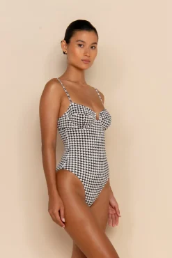 ELCE Swim Escape|One Pieces-ESCAPE UNDERWIRE ONE PIECE - HOUNDSTOOTH