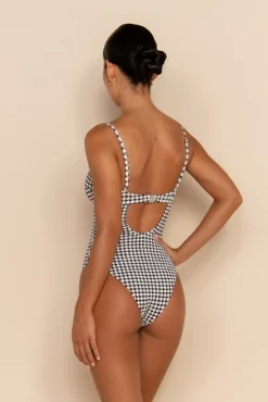ELCE Swim Escape|One Pieces-ESCAPE UNDERWIRE ONE PIECE - HOUNDSTOOTH