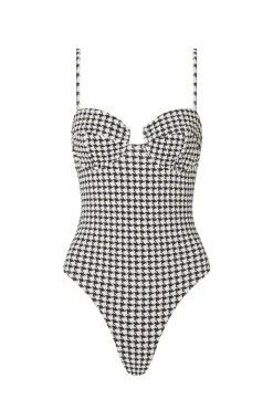 ELCE Swim Escape|One Pieces-ESCAPE UNDERWIRE ONE PIECE - HOUNDSTOOTH