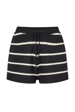ELCE Swim Selalu|Bottoms-JONI KNIT SHORT - BLACK/WHITE STRIPE