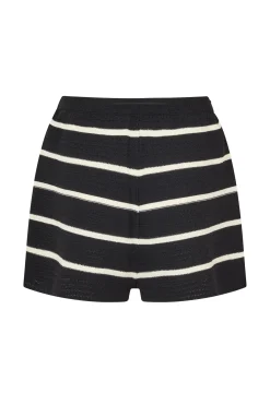 ELCE Swim Selalu|Bottoms-JONI KNIT SHORT - BLACK/WHITE STRIPE