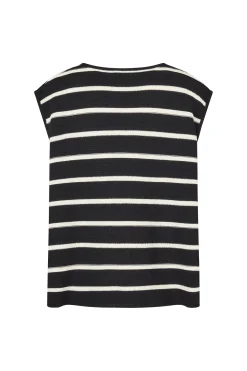 ELCE Swim Selalu|Tops-JONI KNIT TANK - BLACK/WHITE STRIPE