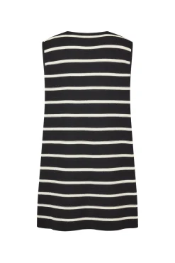 ELCE Swim Selalu|Dresses-JONI MINI DRESS - BLACK/WHITE STRIPE