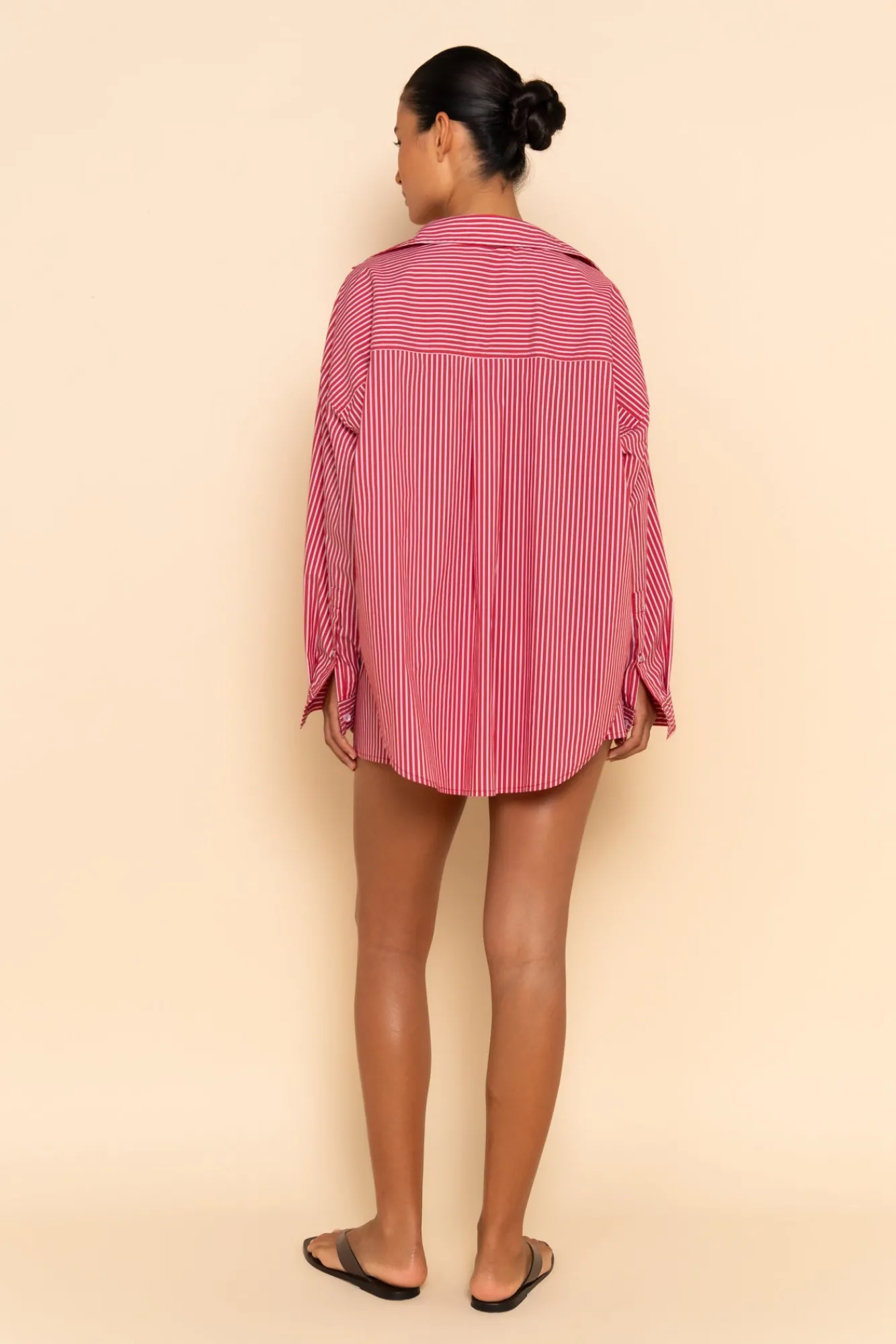 ELCE Swim Selalu|Tops-JUDE SHIRT - CHERRY STRIPE