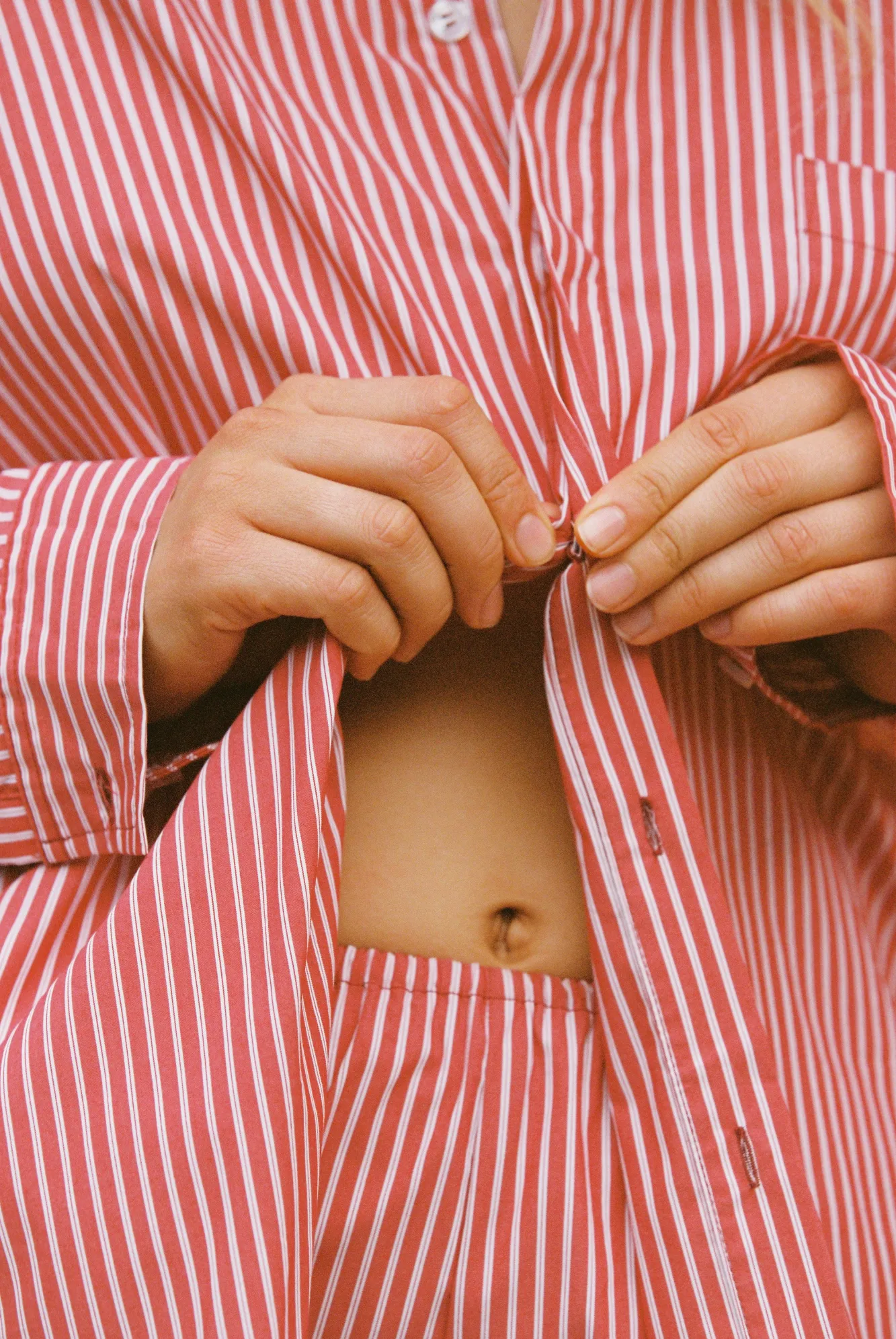 ELCE Swim Selalu|Tops-JUDE SHIRT - CHERRY STRIPE