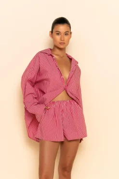 ELCE Swim Selalu|Bottoms-JUDE SHORT - CHERRY STRIPE
