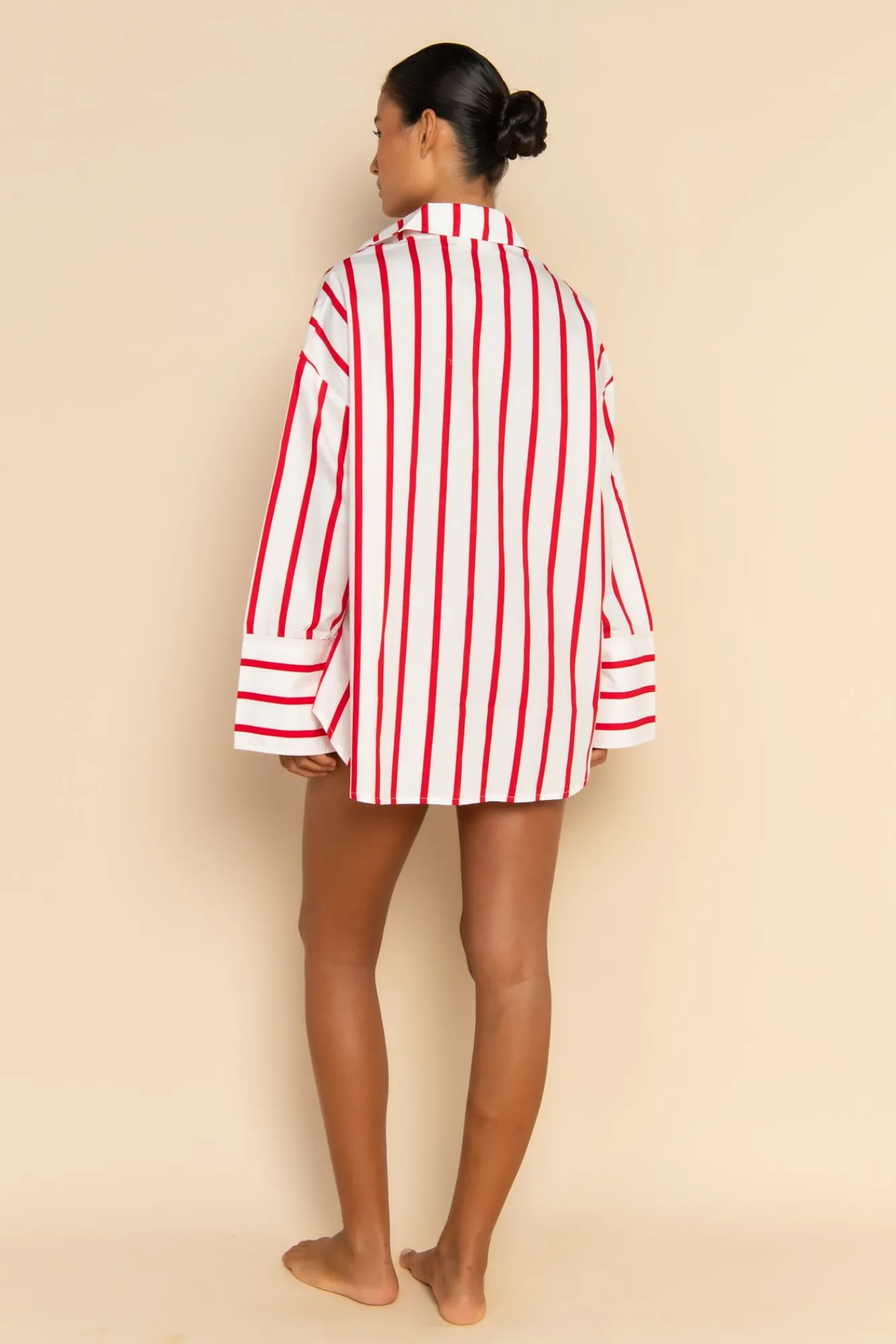 ELCE Swim Tops-PRE ORDER // REVERIE SHIRT - RED / WHITE STRIPE
