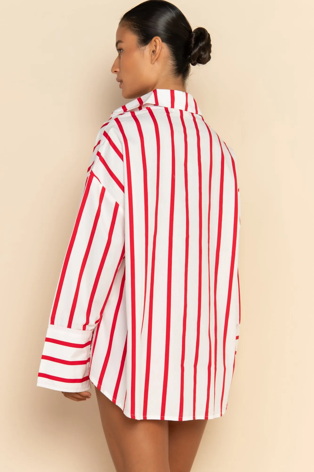 ELCE Swim Tops-PRE ORDER // REVERIE SHIRT - RED / WHITE STRIPE