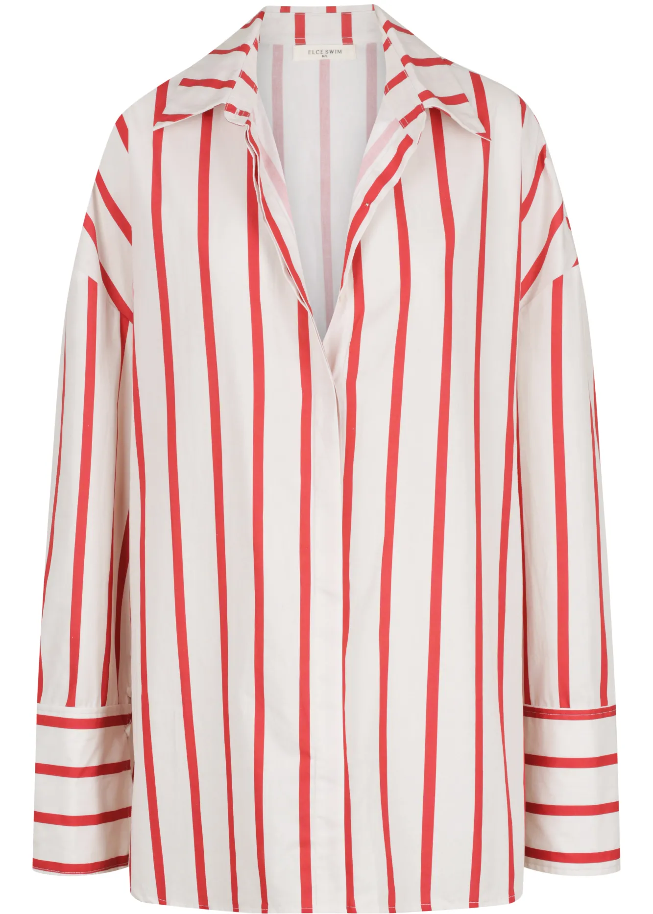 ELCE Swim Tops-PRE ORDER // REVERIE SHIRT - RED / WHITE STRIPE