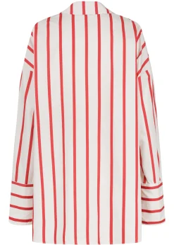 ELCE Swim Tops-PRE ORDER // REVERIE SHIRT - RED / WHITE STRIPE