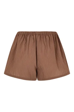 ELCE Swim Selalu|Bottoms-REMI SHORT - MOCHA PINSTRIPE