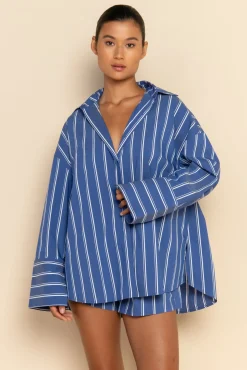 ELCE Swim Oasis|Tops-RYAN SHIRT - BLUE STRIPE
