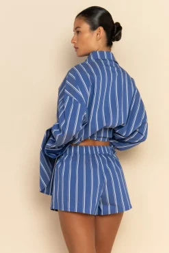 ELCE Swim Oasis|Tops-RYAN SHIRT - BLUE STRIPE