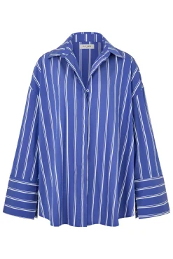 ELCE Swim Oasis|Tops-RYAN SHIRT - BLUE STRIPE