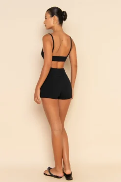 ELCE Swim Tops-SOL KNIT CROP - BLACK
