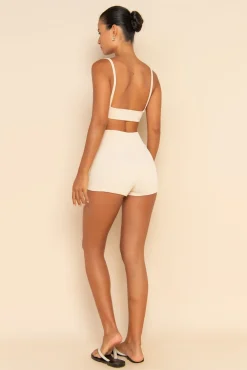 ELCE Swim Tops-SOL KNIT CROP - MILK