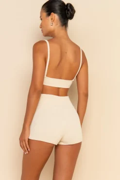 ELCE Swim Tops-SOL KNIT CROP - MILK
