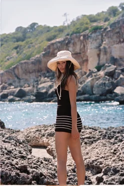 ELCE Swim Bottoms-SOL KNIT SHORT - MILK STRIPE