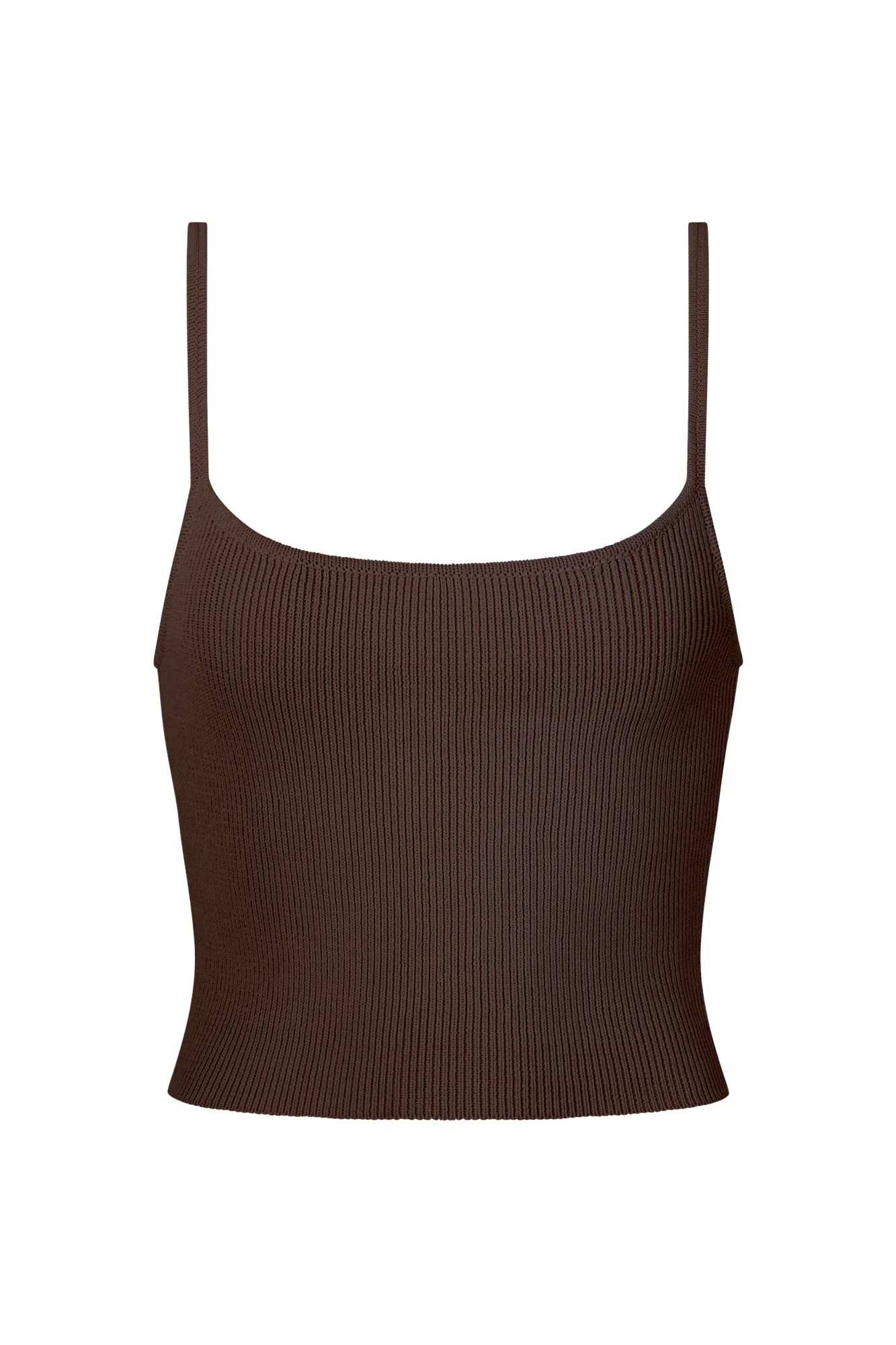 ELCE Swim Tops-SOL KNIT TANK - CACAO