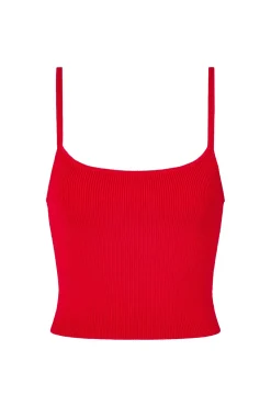 ELCE Swim Tops-SOL KNIT TANK - RED