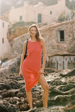 ELCE Swim Paradis|Dresses-SORAYA DRESS - RED